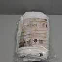 MYSKY HOME Floor to Ceiling Curtains 102 Inches White Sheer Window Drapes 2 Panel Sets Back Tab Draperies Linen Look Boho Fabric, Soft Cotton Blend Light Filtering for Living Room