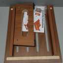 One Step Stool for Adults Seniors with Non-Slip Rubber Stepping Surface, Heavy Duty Wooden Step Stool with 450 LBS Capacity Bed Steps for High Beds, Bathroom, Bedroom, Kitchen & Kids Bedside Support (Brown)