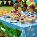 Pixel Miner Tablecloths, 54x108 in, Themed Birthday Party Supplies, Plastic Table Cloth for Craft Party Decorations, Disposable Animals Tablecovers (Animals, 3pcs)