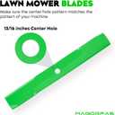 GY20569 Medium Lift Blades for John Deere 325 335 345 GS25 GS30 GS45 F725 HD45 Sabre 2254HV 2354HV 2554HV S2554 Mower Blade for 54 Inch Deck Lawn Mower Tractor Replace M115496 M135590 M76467/3 Pack