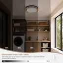 Dimmable LED Wood Ceiling Light, Black, 5CCT, 15.74 Inch