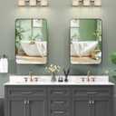 16"x24" Black Recessed Medicine Cabinet, Bathroom Surface Mount Medicine Cabinet Bathroom Mirror with Storage, Waterproof Full Body Metal, Stable and Removable 2 Metal Shelves, Easy Installation