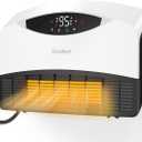 GiveBest Electric Wall Heater, 1500W Smart Wall Heater for Bathroom, Wall Mounted Heaters with Thermostat, Remote Control, 12H Timers, Compatible with Alexa, with ALCI Plug (White)