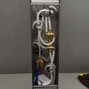 MENATT Shower Tower System with LED Lights, Hydroelectricity Display Shower Panel, Rainfall & Waterfall Shower Head, Massage Jets, Tub Spout, Handheld Shower (Brushed)