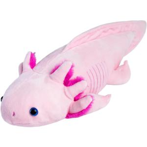 Soft Axolotl Stuffed Animal Plush Toy, 19 Inch Cute Salamander Plush Pillow, Kawaii Plushie Toy, Axolotl Gifts for Kids and Youth (Pink)