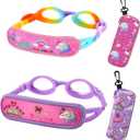 Kids Swim Goggles Age 2-6, Toddler Goggles No Hair Pull,Child Goggles Padded HeadBand