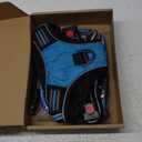 No Pull Dog Harness Adjustable Reflective Oxford Easy Control Medium Large Dog Harness with A Free Heavy Duty 5ft Dog Leash (L (Neck: 18"-25.5", Chest: 24.5"-33"), Blue Harness+Leash)