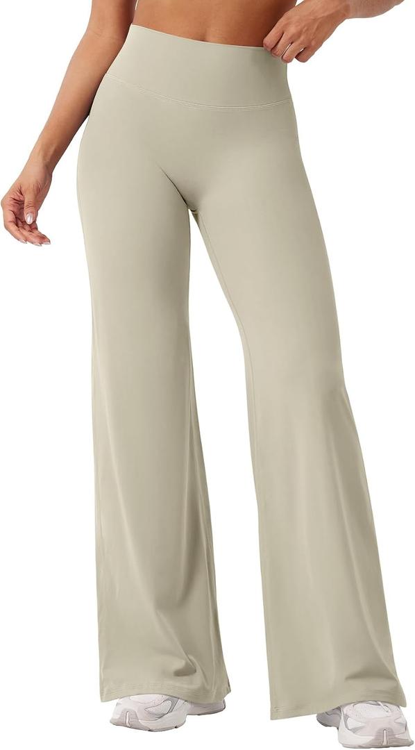 YEOREO Workout Leggings Womens No Front Seam Straight Leggings 31.5" inseam, Small, Light Sand High Waist Buttery Eddiy Gym Yoga Pants
