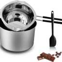 Double Boiler Pot Set, 1200ML Double Boiler, 2800ML Stainless Steel Pot with Silicone Spatula for Melting Chocolate,Candy, Soap, Wax, Candle Making