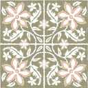 FloorPops Lillium Green Peel and Stick Floor Tiles, FP6303