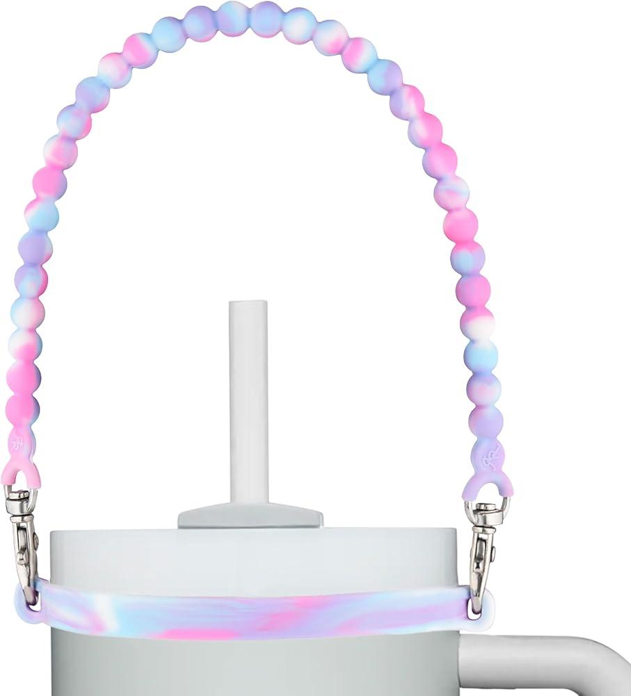 Water Bottle Handle - Silicone Water Bottle Sling, Carrier, Holder with Strap Compatible Stanley Cup Accessories