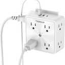 Surge Protector 8 Outlet Extender, TESSAN Multi Outlet Splitter with 3 USB Wall Charger (1 USB C), 3-Sided Multiple Plug Power Strip 1700J, Charging Station for Home Office Dorm Room Essentials