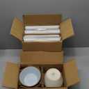 Famiware Saturn Dinnerware Sets, Plates and Bowls Sets for 4, 12 Pieces Stoneware Dish Set - Chip and Scratch Resistant, Microwave and Dishwasher Safe Tableware Set, Multi-color with Rim
