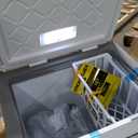 Midea MERC04C4BAWW Chest Freezer, 3.5 Cubic Feet Freezer With Removable Basket, Interior LED Light, Adjustable Temperature, For Kitchen Apartment Office, White