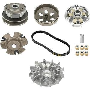 Fit for Gy6 150cc Clutch Assembly Kit, High Performance Clutch Set, Fit for Gy6 125cc/150cc 4-Stroke Engine Scooter ATV, Including Front Clutch Variator and Rear Clutch Assembly with 842 belt