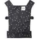 Baby Tula Mini Toy Carrier for Dolls and Stuffed Animals, Child-Sized Toy Carrier with Adjustable Straps, Soft Fabric and Easy Fit for Kids' Imaginative Play - Discover (Black/Stars)