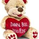 Maad Seymour Butz Valentine Bear - Funny 8" Tall Premium Soft Teddy - Ideal for Long Distance Relationship Gifts & 1 Month for Girlfriend