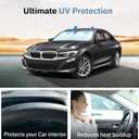 Foldable Car Windshield Sun Shade 280T Thickened Reflective UV & Heat Shield with Storage Bag, Keeps Interior Cool, Universal Fit for Sedans, SUVs & Trucks Medium (64" x 32")