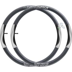 2-PCS 27.5" Self Sealing Bike Tubes 27.5x1.75/2.125 AV32mm Schrader Vavle Super Automatic Repair, Puncture Resistant Inner Tubes Compatible with 27.5 x 1.75 27.5x1.95 27.5x2.1 27.5x2.125 Bicycle Tubes