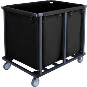Commercial Laundry Cart with Wheels,600 lbs Heavy Duty Industrial Laundry Cart with Steel Frame and Oxford Cloth Bag,Commercial Laundry Basket for Home,Hotel,Housekeeping,400L(Black)