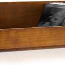 1 Set Wooden CD Storage Box Holder Shelf Cassette Tape Display Racks with Carrying Handles, Organizer Shelf for Movie Cases, DVDs, Each Set Can Store up to 36 Pcs CDs (Brown)