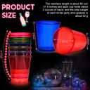 48 Packs Shot Glass Beaded Necklace Bulk, 2 oz Fun Plastic Shot Glass Cups Ornament for Birthday Bachelorette Drinking Party, 6 Colors