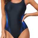 beautyin Women's One Piece Athletic Racerback Swimsuit Slimming Bathing Suit,M