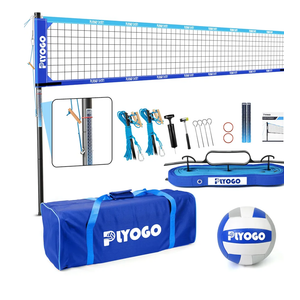Volleyball Net for Backyard, Professional Portable Outdoor Heavy Duty Volleyball Net Set with Adjustable Aluminum Poles, Anti-Sag Design, Double Tension Adjuster for Beach, Grass |1680D Bag