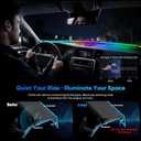 LED Strip Lights for Car Windshield 59in, RGB Ambient Lighting Car Interior with Noise Reduction, 16 Million Colors, Music Mode and Smart Control Car LED Lights Interior