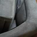 COLAMY Modern Dining Chairs Set of 2, Upholstered Corduroy Accent Side Leisure Chairs with Mid Back and Wood Legs for Living Room/Dining Room-Grey