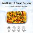 Small Glass Baking Dish for Oven, 1.6L Casserole Dishes for Oven, 11.6x6.9 Glass Baking Pan
