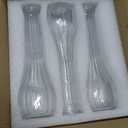 NUPTIO Glass Bud Vases Centerpiece: 6 Pcs Small Flower Vase for Wedding in Bulk - Cute Clear Ribbed Vase for Party Events Home Table Decor