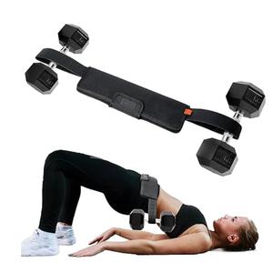 Exercise Hip Thrust Belt - KARROBOU Portable Band Adjustable Anti-Slip Exercise Bridge Belt for Dumbbells, Kettlebells, Plates, Hip Thruster for The Gym Home Workout