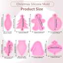 Christmas Ornaments Silicone Molds Christmas Tree Gift Bag Hat Keychain Molds Christmas Light Bulb Cane Keychain Resin Molds for Christmas Decoration Handmade DIY Epoxy Craft Set of 8