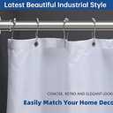 BRIOFOX Industrial Shower Curtain Rod - Never Rust Non-Slip 43-72 Inch 304 Stainless Steel, Chrome