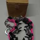 Prong Training Collar for Dogs, Rotating Ring Welding, Adjustable Dog Training Pinch Collar with Quick Release Buckle, for Small Medium Large Dogs (M/L(17-23" Neck, 3.2mm), Pink)