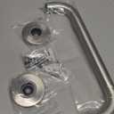 AmazerBath Shower Grab Bars for Bathtubs and Showers, Handicap Grab Bars for Shower Anti Slip, Shower Grab Bars for Senior for Wall Stainless Steel, Holds up to 500LBs, 12" L x 1" D, Brushed Nickel