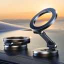 JOYROOM Fits MagSafe Car Mount, [All-Metal] Magnetic Phone Holder for Car with Strong Magnets, 360 Adjustable iPhone Car Mount, Car Accessories for Women Men, for iPhone 16 15 14 13 12 Pro Max Plus (Black)