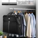 MATEIN Mens Garment Bags for travel, Large Travel Suit Bag Up to 7 Suits with Strap, Wrinkle Free Carry On Garment Bags for Hanging Clothes, Business Suitcase Luggage Bag Fit 17.3 Inch Laptop, Black