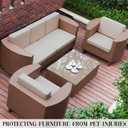 SUKAIKEQA Outdoor Cushion Covers Set,14PCS Patio Furniture Couch Seat Slipcovers, Replacement for Sofa Sectional Chair(Cover，Only)