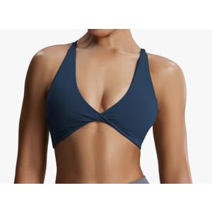 Aoxjox Women's Workout Sports Bras Fitness Metamorph Sienna Twist Bra Yoga Crop Tank XS