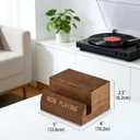 Modern Tabletop Record Stand & Holder Display your favorite vinyl on this "now playing" record stand. The perfect wooden organizer and decor piece for any record player setup and music lover's space.