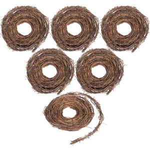 6 PCS Grapevine Garland - DIY Crafts Natural Grapevine Twig Vines, 15 Feet Vines Garland Wreaths for Wedding House Holiday Door Vase Wall Decor