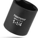 TIGHTSPOT 1/2 Inch Drive - 1 1/4 Inch Shallow Impact Socket with Anti-Rounding 6 Point Design, Heat-Treated CRV Steel