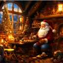 LOMIMOS Christmas Jigsaw Puzzle for Adults 1000PCS,Santa Claus Puzzle Fully Interlocking Puzzles for Xmas Festive Decor Family Party Personalized Education