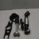 Immersion Blender, PRASKY 1200W 20 Speeds Electric Handheld Portable Stick Mixer, 5-in-1 Hand Blender Stainless Steel with Turbo Mode,Chopper, Whisk, Milk Frother for Soup, Smoothies,Puree, Baby Food (Silver)