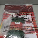 Feifeiya 24.4 x 19.7 Inch Christmas Fireplace Decoration Set Included 3D Red Brick Stand-Up- Fake Cardboard Fireplace, 9.8ft Green Garland, LED String Light, Red Bows for Christmas Decor