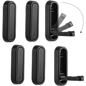 Folding Coat Hooks, 6 Pcs Foldable Black Wall Hooks Heavy Duty Foldable Hook Bathroom Towel Hooks Robe Hooks Wall Mounted for Hanging Coat Towels Clothes Hat Bags Keys