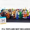 Display Case for Minifigure Action Figures Blocks, Display Box Storage for LEGO Minifigures, Fit for LEGO Lovers,Black