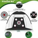 Golf Net: 10x7ft Golf Practice Net for Backyard Chipping Driving with Dual-Turf Golf Hitting Mat, All-in-1 Outdoor Indoor Golf Hitting Net with Multiple Targets, Golf Aid for Men/Golf Lovers